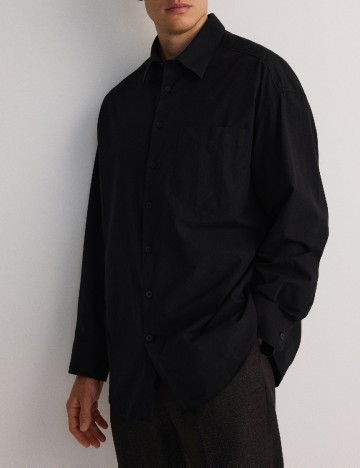 Camasa Oversize Reserved, negru