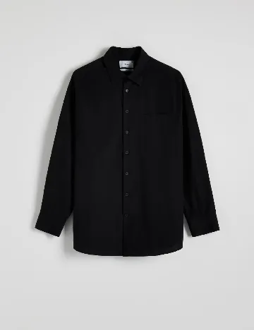 Camasa Oversize Reserved, negru
