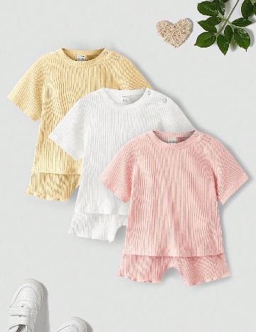 Set compleuri 3 bucati Shein Kids, mix culori