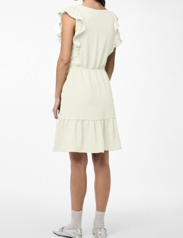 Rochie scurta Pieces, alb
