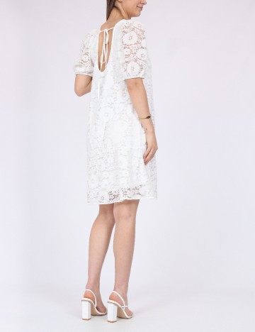 Rochie scurta Pieces, alb