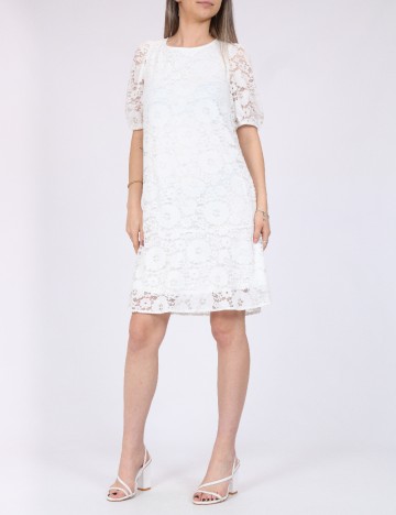 Rochie scurta Pieces, alb