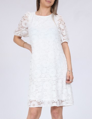 Rochie scurta Pieces, alb
