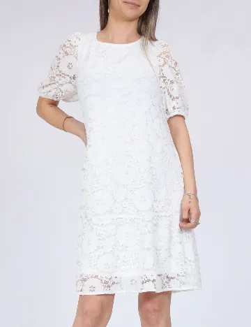 Rochie scurta Pieces, alb