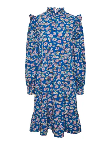 Rochie medie Pieces, albastru
