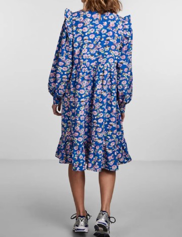 Rochie medie Pieces, albastru
