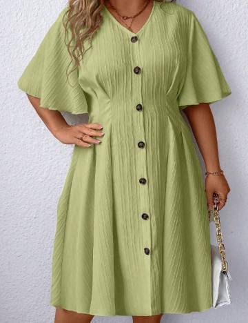 Rochie scurta SHEIN CURVE, verde