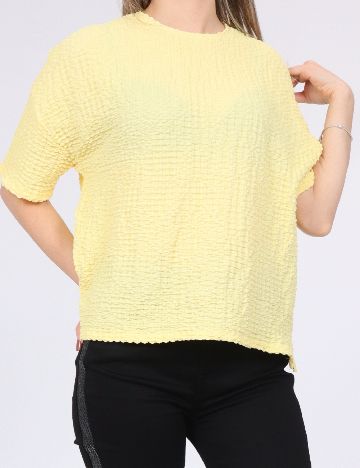 Tricou Pieces, galben