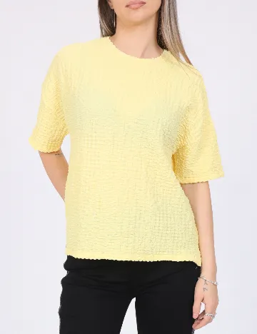 Tricou Pieces, galben