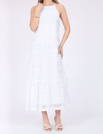 Rochie medie Pieces, alb