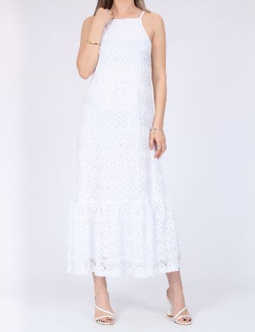 Rochie medie Pieces, alb