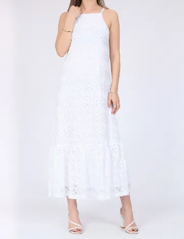 Rochie medie Pieces, alb