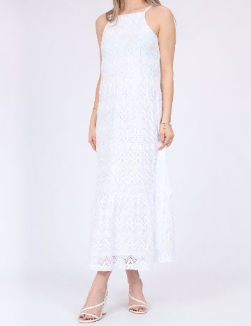 Rochie medie Pieces, alb