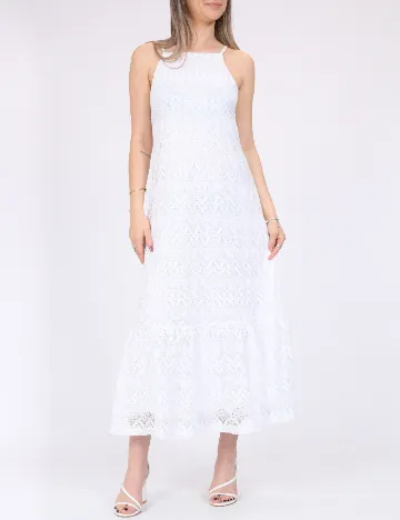 Rochie medie Pieces, alb
