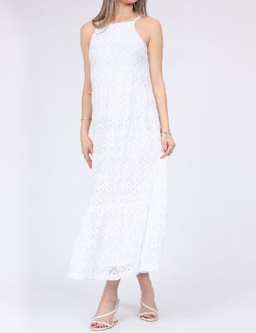Rochie medie Pieces, alb