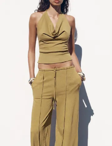 Top Zara, kaki