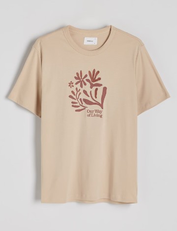 Tricou Reserved, crem