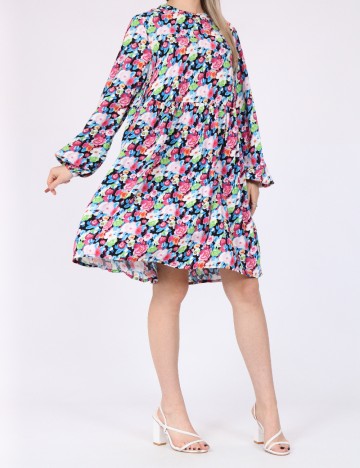 Rochie scurta Pieces, floral print