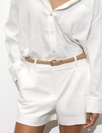 Pantaloni scurti Zara, alb