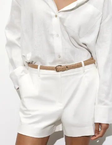 Pantaloni scurti Zara, alb