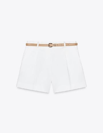 Pantaloni scurti Zara, alb