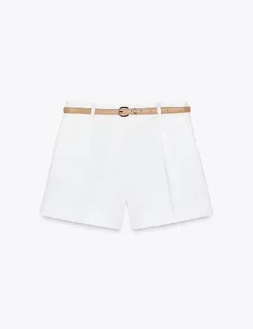 Pantaloni scurti Zara, alb