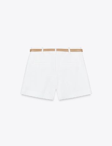 Pantaloni scurti Zara, alb