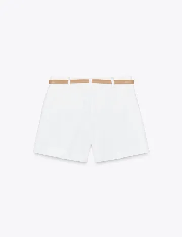 Pantaloni scurti Zara, alb
