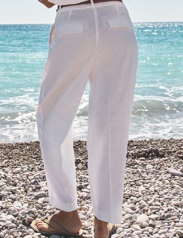 Pantaloni Zara, alb
