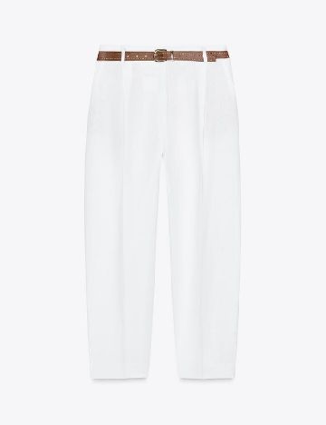 Pantaloni Zara, alb