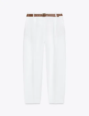 Pantaloni Zara, alb
