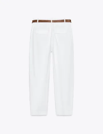 Pantaloni Zara, alb