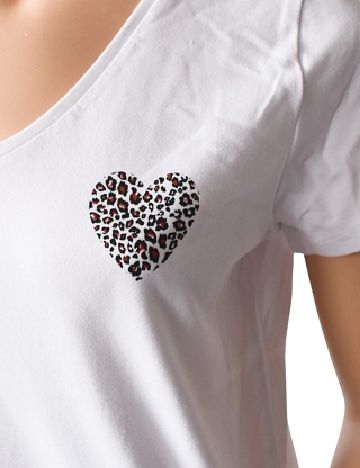 Tricou Pieces, alb