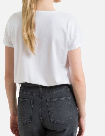 Tricou Pieces, alb