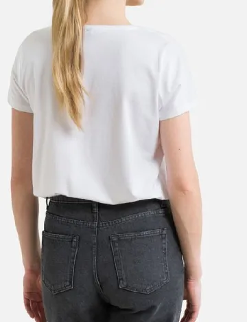 Tricou Pieces, alb