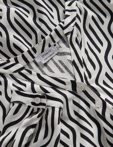 Bluza Reserved, alb/negru