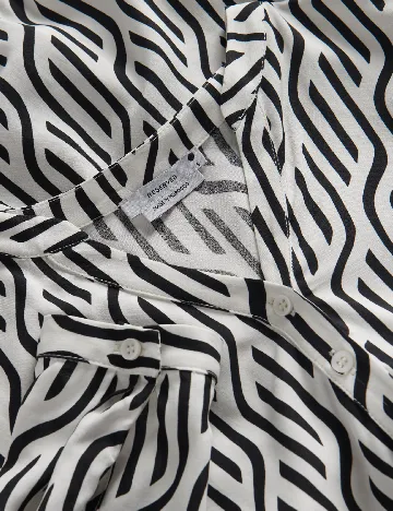 Bluza Reserved, alb/negru