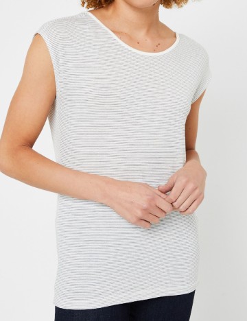 Tricou Pieces, alb