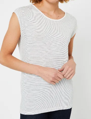 Tricou Pieces, alb