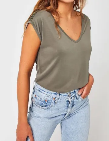 Tricou Pieces, verde