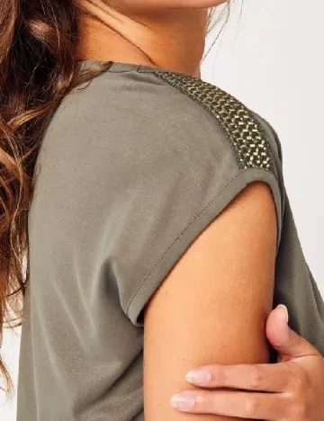 Tricou Pieces, verde