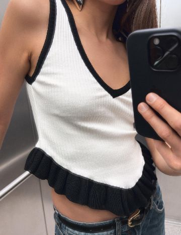 Top Zara, alb