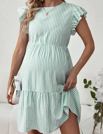 Rochie scurta SHEIN Maternity, verde