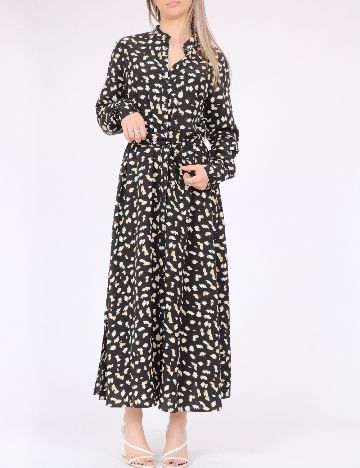 Rochie lunga Pieces, negru