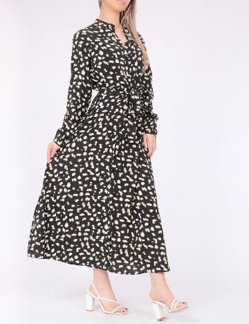Rochie lunga Pieces, negru