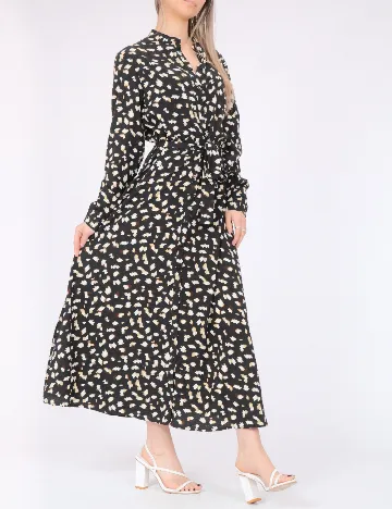 Rochie lunga Pieces, negru