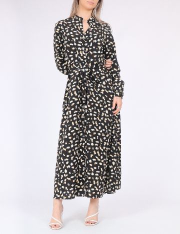 Rochie lunga Pieces, negru