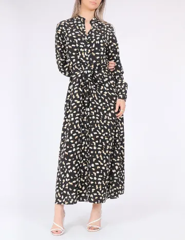 Rochie lunga Pieces, negru