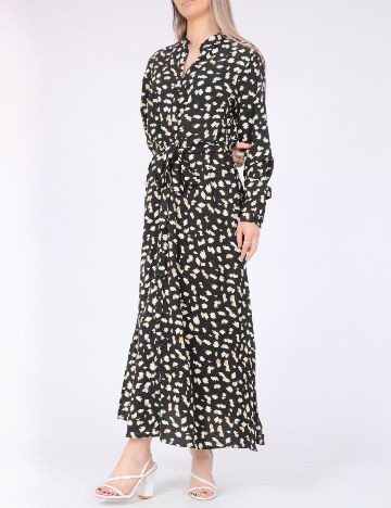 Rochie lunga Pieces, negru