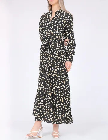 Rochie lunga Pieces, negru